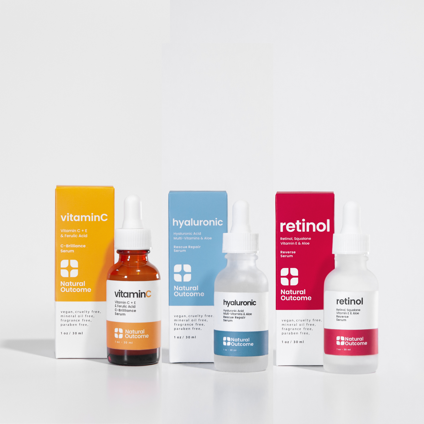 H.A. + Retinol + Vitamin C Serum Trio