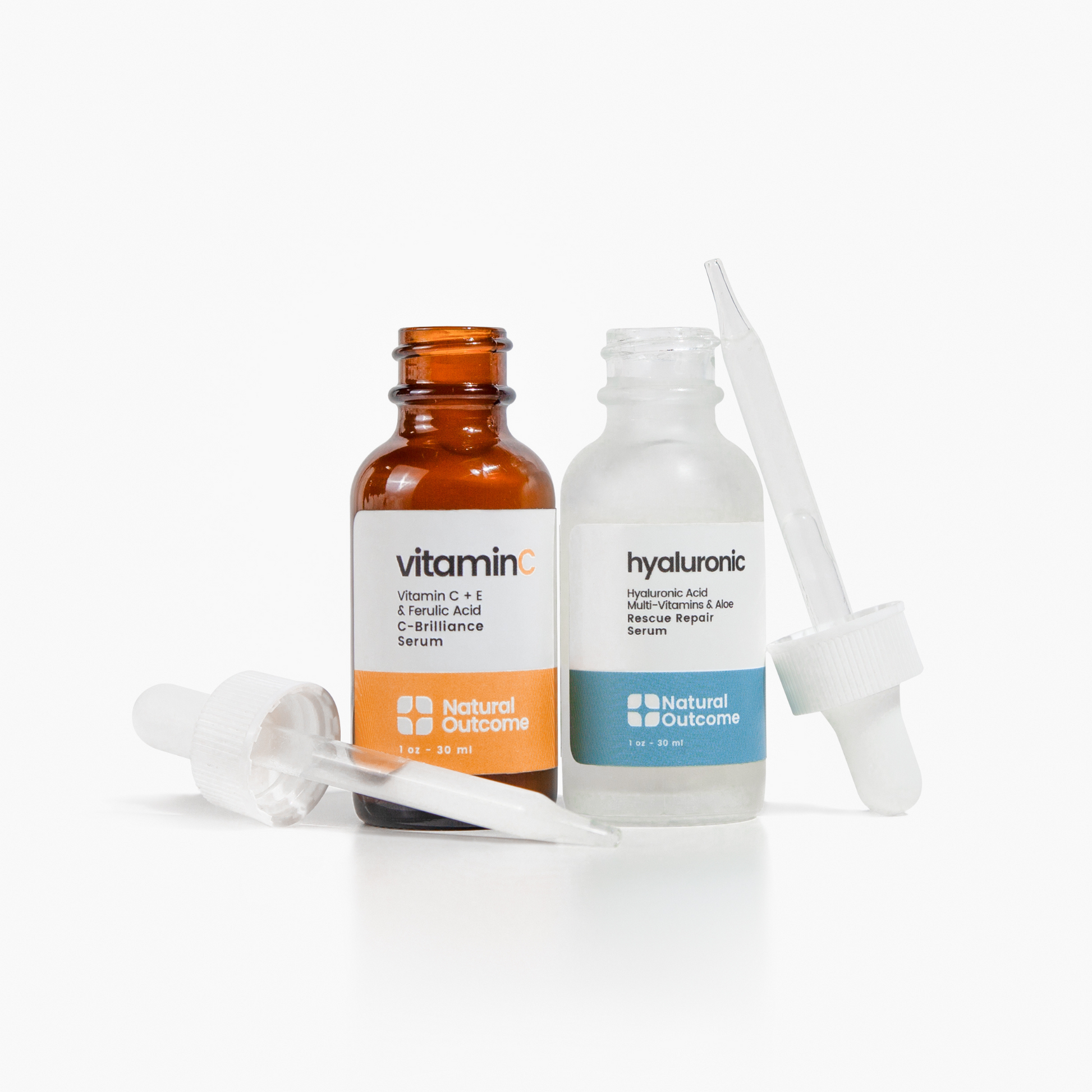 HA & Vitamin C Serum Set | Brighten + Hydrate – Natural Outcome HA & Vitamin C Serum Set | Brighten + Hydrate – Natural Outcome